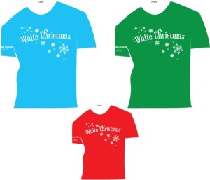 Cast and Crew t-shirts White Christmas Spokane Civic Theatre
